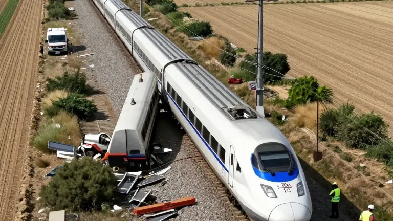 Illustration for: At Least 30 Dead After Two High-Speed Trains Collide in Toledo Province